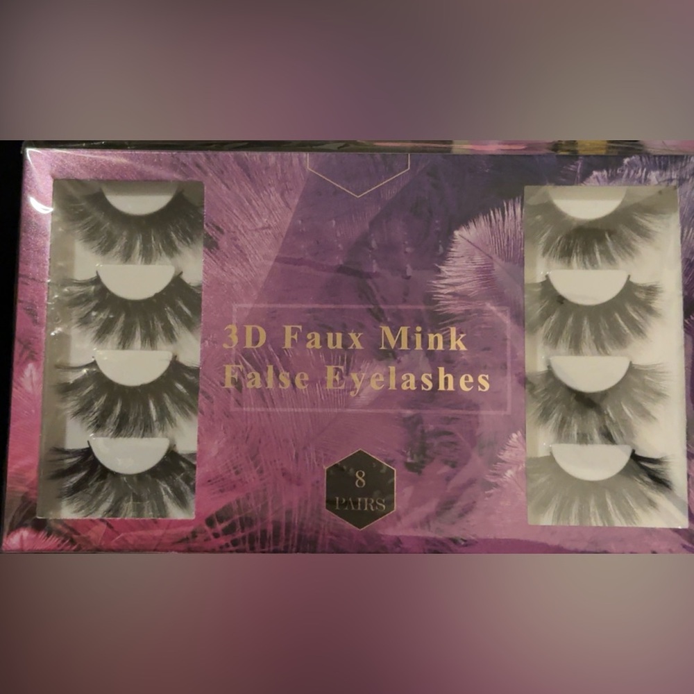 3D Faux Mink False Eyelashes - 8 Pairs